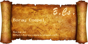 Boray Csepel névjegykártya
